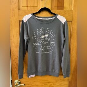 Disney Vacation Club Member Sweatshirt  Size M Gray Pink Embroidered Mickey